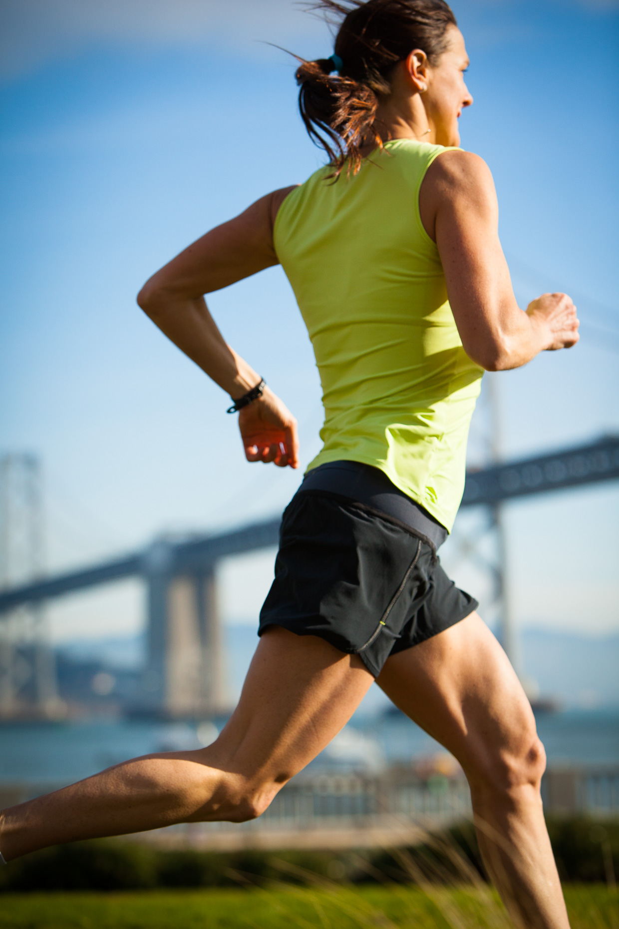 Athlete Running Bay Bridge San Francisco