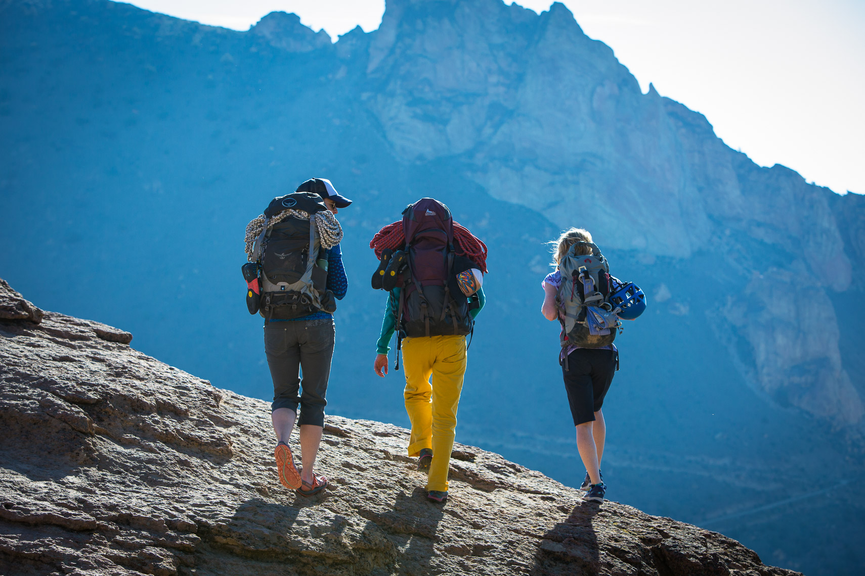 Female Climbers At Smith Rock State Park in Oregon