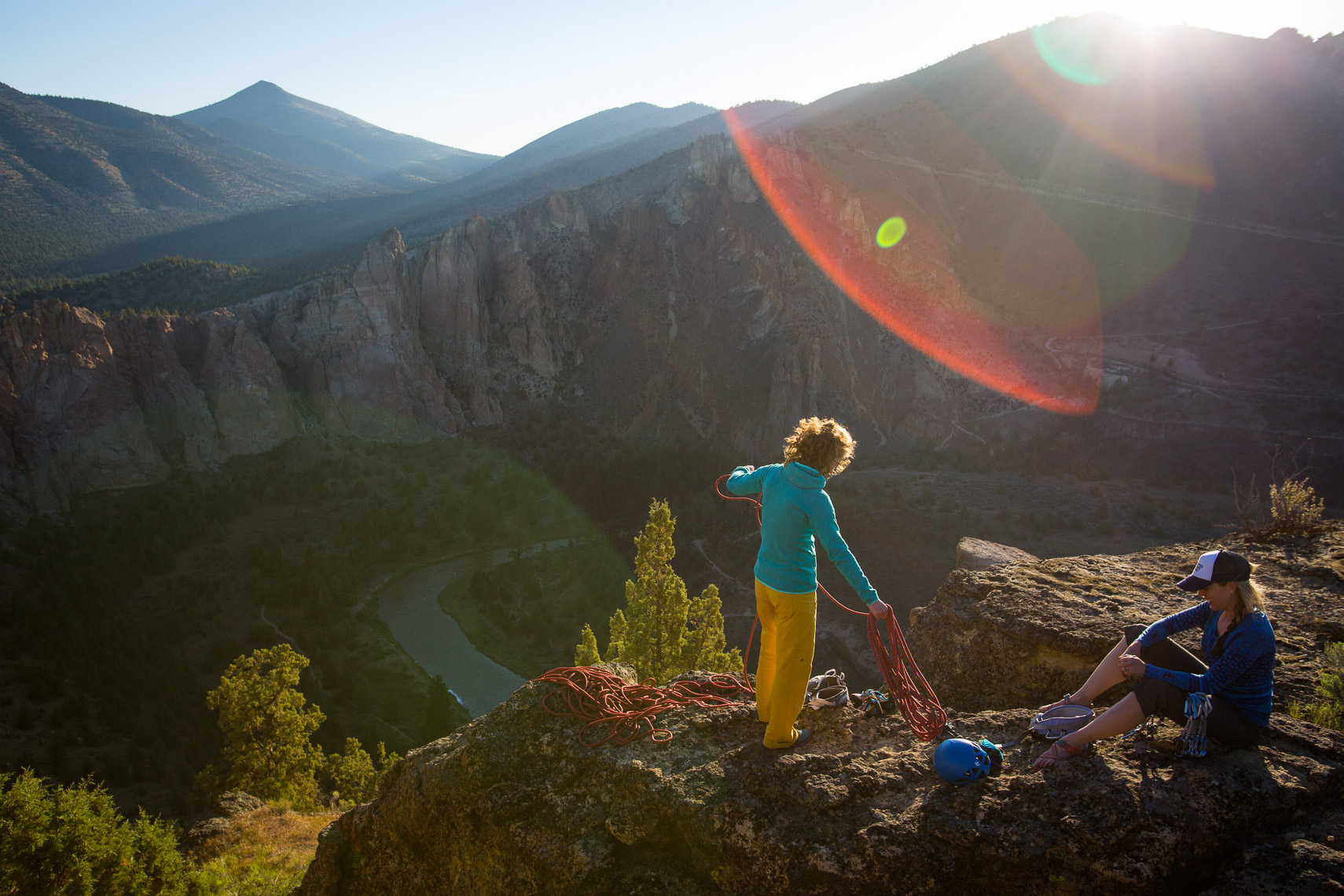 Rock Climber at Summit